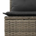 Bankstel met kussen met opslag Grijs poly rattan
