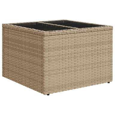 Bankstel met kussen met opslag Beige en Crème poly rattan