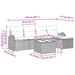 Bankstel 6 st Zwart poly rattan