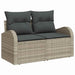 Bankstel 7 st Lichtgrijs poly rattan