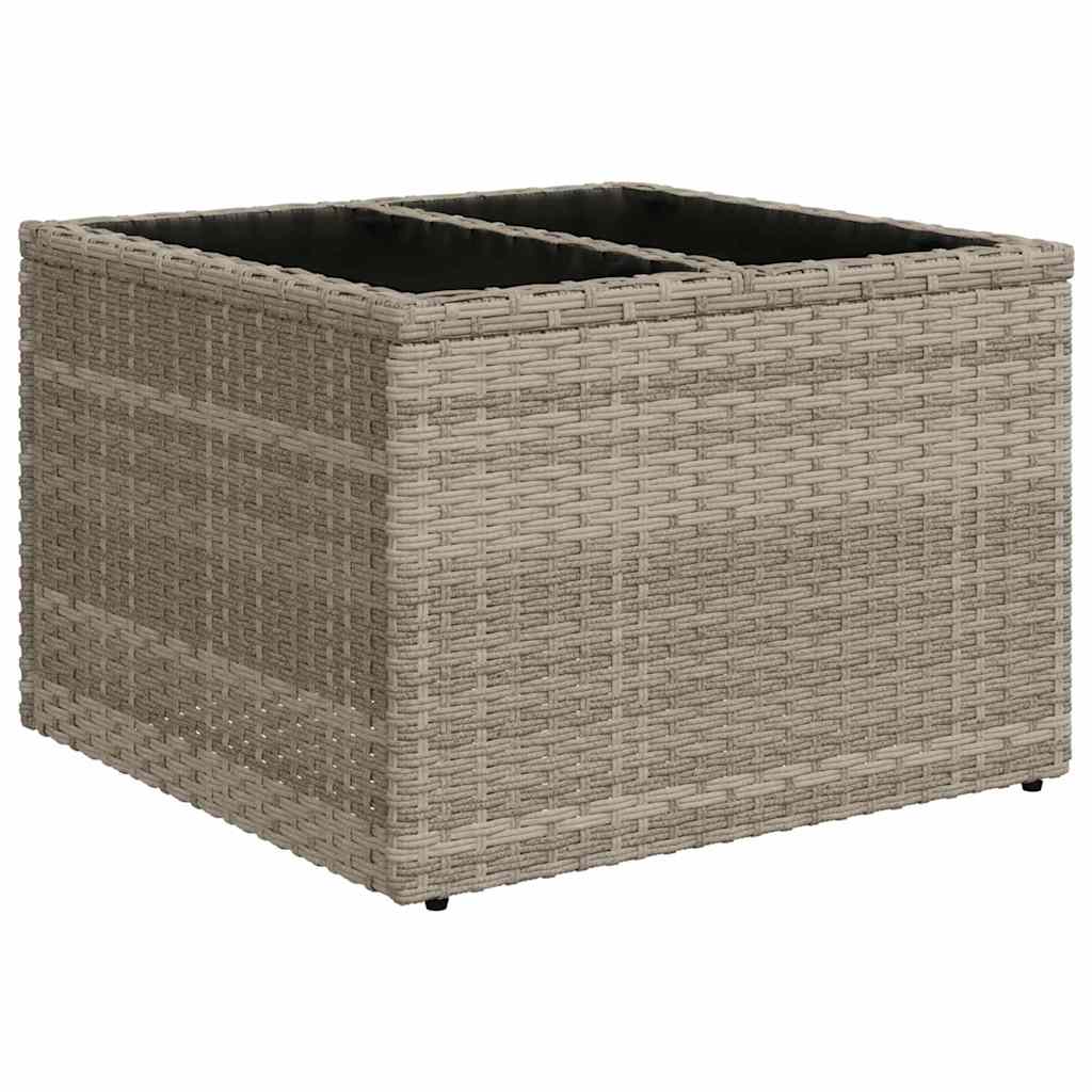 Bankstel 7 st Lichtgrijs poly rattan