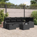 Tuin Sofa Set 7 pcs Zwart 234 x 124 x 85 cm Poly riet