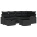 Tuin Sofa Set 7 pcs Zwart 234 x 124 x 85 cm Poly riet