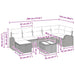 Bankstel met kussen met opslag Beige en Licht Grijs poly rattan