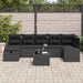 Bankstel 8 st Zwart poly rattan
