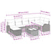Bankstel 8 st 7-Aantal zitplaatsen Bruin en Rood poly rattan