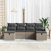Bankstel met kussen met opslag 6 pcs Grijs poly rattan
