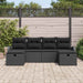Bankstel 6 st Zwart poly rattan