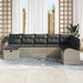 Bankstel 8 st Lichtgrijs poly rattan