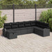 Bankstel 8 st Zwart poly rattan