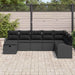 Bankstel 8 st Zwart poly rattan