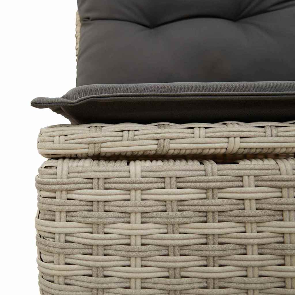 Bankstel 9 st Lichtgrijs poly rattan