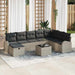 Bankstel 9 st Lichtgrijs poly rattan
