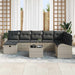 Bankstel 9 st Lichtgrijs poly rattan