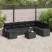 Bankstel 9 st Zwart poly rattan
