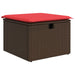 Bankstel 4 st 4-Aantal zitplaatsen Bruin en Rood poly rattan