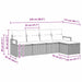 Bankstel met kussen 5 pcs Beige en Licht Grijs poly rattan