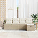 Bankstel 5 st 5-Aantal zitplaatsen Beige en Crème poly rattan
