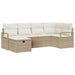 Bankstel 6 st 6-Aantal zitplaatsen Beige en Crème poly rattan