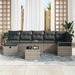 Bankstel met kussen met opslag 8 pcs Grijs poly rattan