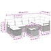 Bankstel met kussen met opslag 8 pcs Grijs poly rattan
