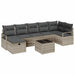 Bankstel met kussen met opslag 8 pcs Lichtgrijs poly rattan