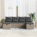 Bankstel met kussen met opslag 6 pcs Grijs poly rattan