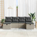 Bankstel met kussen met opslag 6 pcs Lichtgrijs poly rattan