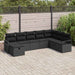 Bankstel 8 st 8-Aantal zitplaatsen Zwart poly rattan