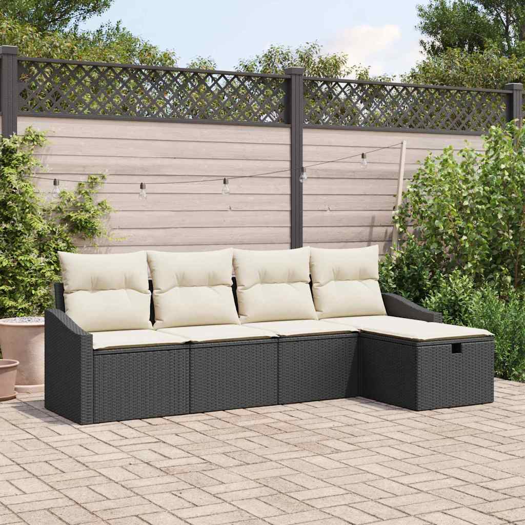 Bankstel 6 st poly rattan