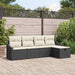 Bankstel 6 st poly rattan