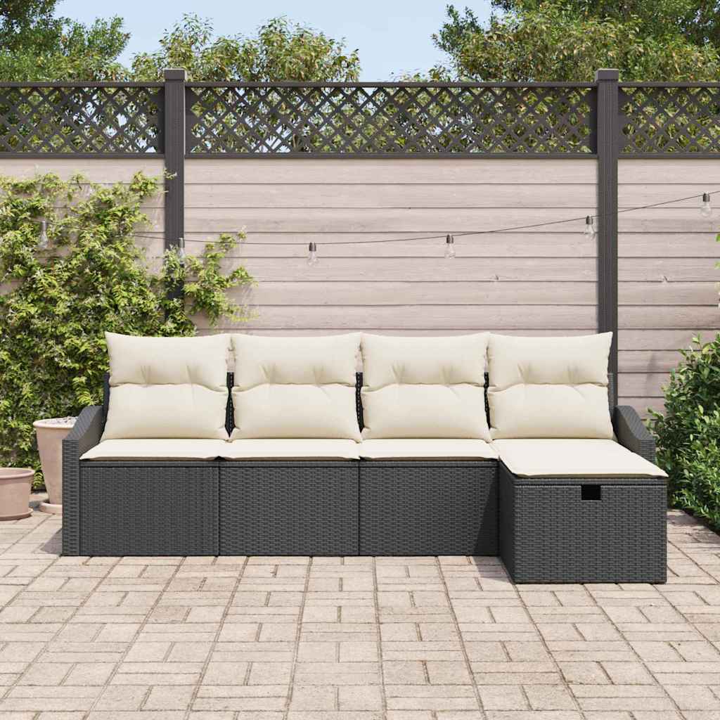 Bankstel 6 st poly rattan
