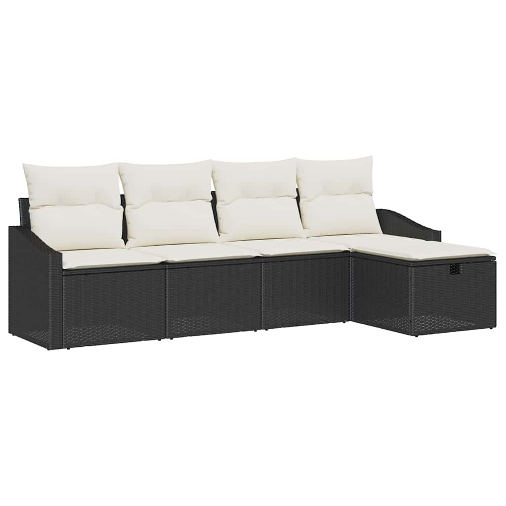 Bankstel 6 st poly rattan