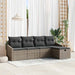 Bankstel 6 st poly rattan