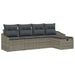 Bankstel 6 st poly rattan