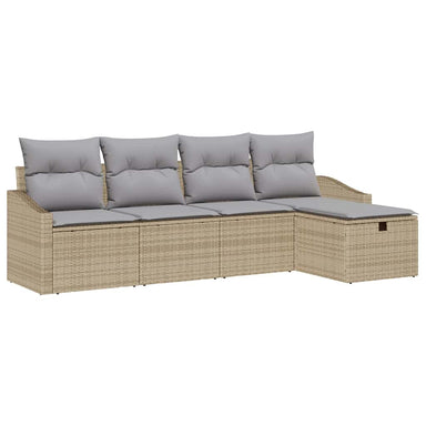 Bankstel met kussen 6 pcs poly rattan