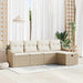 Bankstel met kussen 6 pcs poly rattan