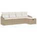 Bankstel met kussen 6 pcs poly rattan