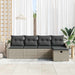 Bankstel met kussen 6 pcs poly rattan