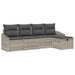 Bankstel met kussen 6 pcs poly rattan