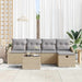 Bankstel met kussen 5 pcs poly rattan