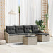 Bankstel 6 st poly rattan