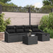 Bankstel 6 st poly rattan
