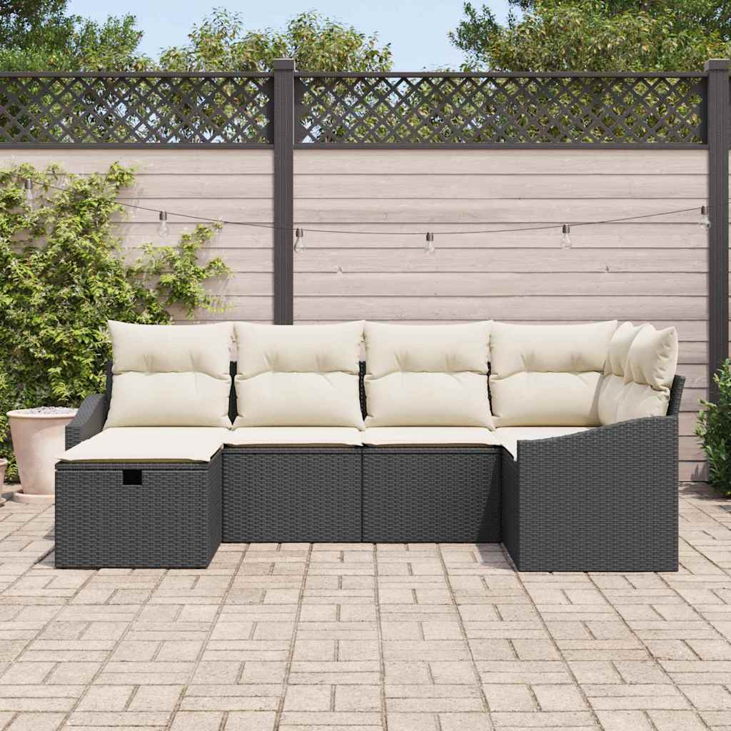 Bankstel 7 st poly rattan