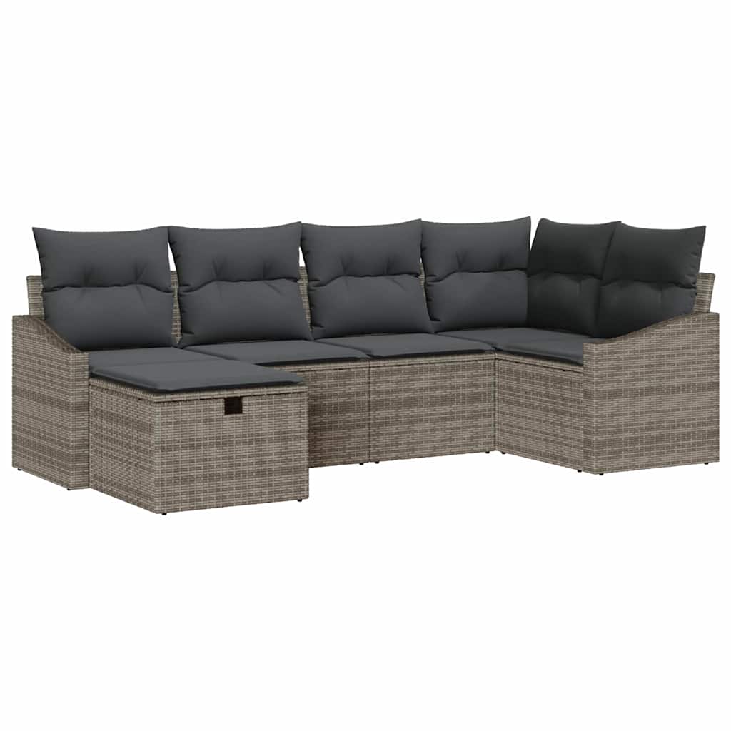 Bankstel 7 st poly rattan