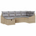 Bankstel met kussen 6 pcs poly rattan