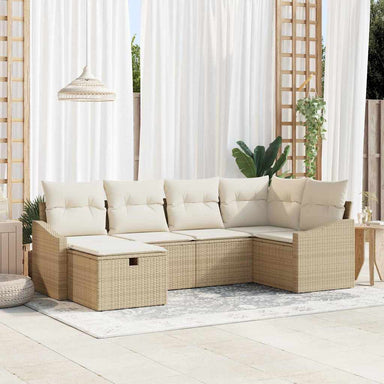 Bankstel 7 st poly rattan