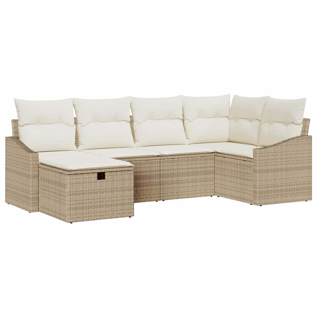 Bankstel 7 st poly rattan