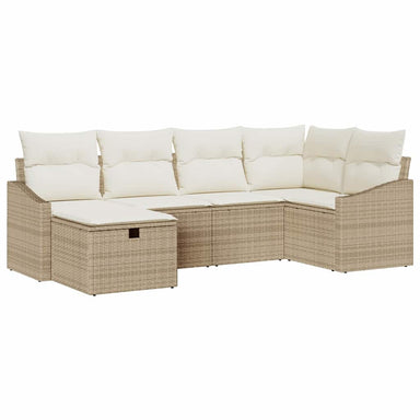 Bankstel 7 st poly rattan