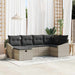 Bankstel met kussen 6 pcs poly rattan